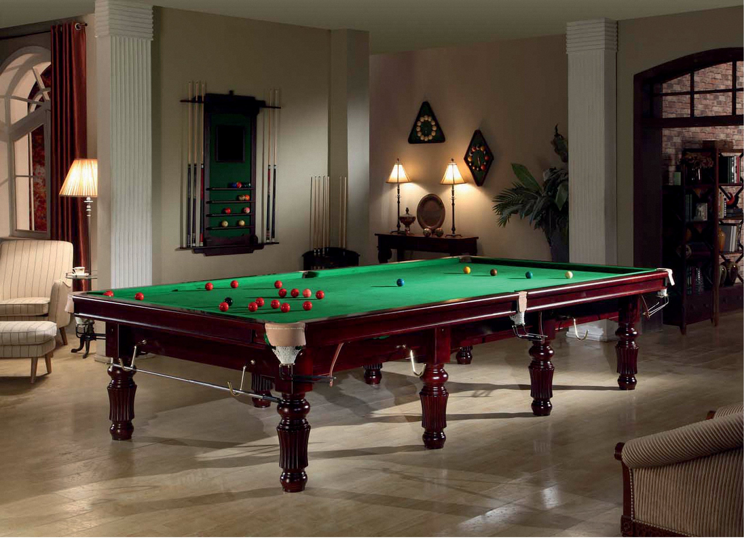 Snooker Robertson Tournament 12ft. Mahagoni Snooker Robertson Tournament 12ft. Mahagoni